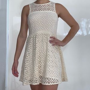 Ella Moss White Floral Lace Sleeveless Dress